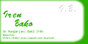 iren bako business card